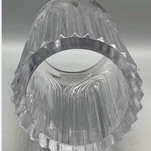 Clear Ribbed Glass Vase